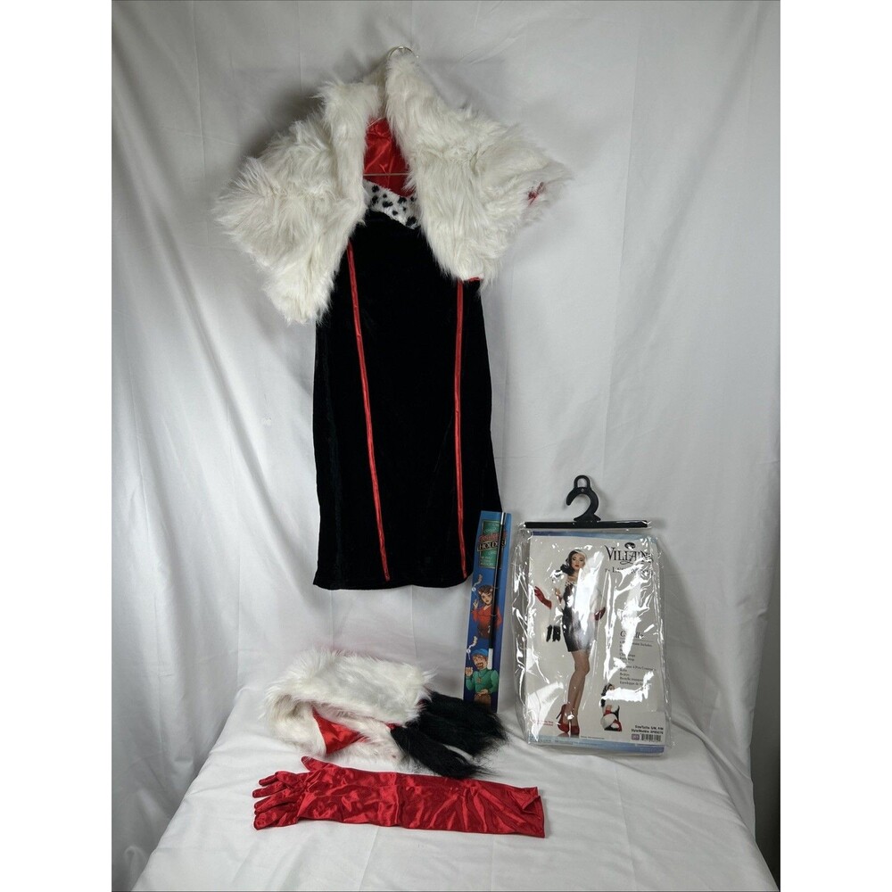 Disney Cruella Halloween Costume by Leg Avenue Plus Cigarette Holder Dalmatians